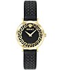 Versace Women´s Daedalus Analog Black Leather Strap Watch,New Products : American Fashion Style Bags On Sale
