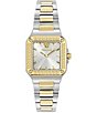 Versace Womens Greca Edge 30mm Two-Tone Bracelet Watch - Image 1