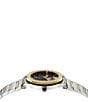Color:Two Tone - Image 2 - Women's Greca Logo Moonphase Quartz Analog Two Tone Stainless Steel Bracelet Watch