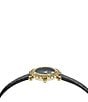 Color:Black - Image 2 - Women's Greca Twist Quartz Analog Black Leather Strap Watch