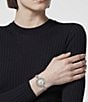 Versace Women's La Greca Analog Stainless Steel Bracelet Watch Set, Color:Silver - Image 5