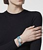 Versace Women's La Greca Analog Stainless Steel Bracelet Watch Set, Color:Silver - Image 6