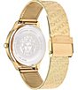 Color:Gold - Image 3 - Women's Logo Halo Quartz Analog Gold Stainless Steel Bracelet Watch