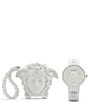 Color:White - Image 1 - Women's Medusa Pop Quartz Analog Silicone Strap Watch
