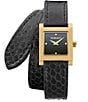 Versace Women's Mosaic Quartz Two Hand Leather Strap Watch - Image 1