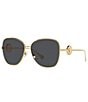 Color:Gold/Grey - Image 1 - Women's VE2256 Medusa 60mm Gold Butterfly Sunglasses