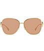 Color:Gold/Brown - Image 2 - Women's VE2256 Medusa 60mm Gold Butterfly Sunglasses