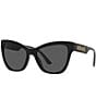 Color:Dark Grey - Image 1 - Women's Ve4417u 56mm Cat Eye Sunglasses