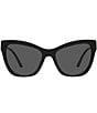 Color:Dark Grey - Image 2 - Women's Ve4417u 56mm Cat Eye Sunglasses