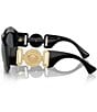 Versace VE4424U Polarized 56mm Rectangle Statement Sunglasses, Color:Black - Image 3