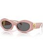 Color:Pink/Grey - Image 1 - Women's VE4466 53mm Irregular Sunglasses