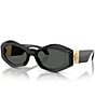 Color:Black/Dark Grey - Image 1 - Women's VE4466 53mm Irregular Sunglasses