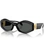 Versace Women's VE4466 53mm Irregular Sunglasses, Color:Black/Dark Grey - Image 1