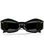 Color:Black/Dark Grey - Image 5 - Women's VE4466 53mm Irregular Sunglasses