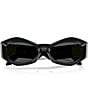 Versace Women's VE4466 53mm Irregular Sunglasses, Color:Black/Dark Grey - Image 5
