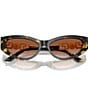 Color:Havana - Image 5 - Women's VE4470B 56mm Havana Cat Eye Sunglasses