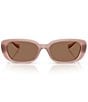 Versace Women's VE4504D 56mm Rectangle Sunglasses, Color:Opal Pink/Dark Brown - Image 2