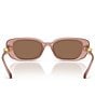 Versace Women's VE4504D 56mm Rectangle Sunglasses, Color:Opal Pink/Dark Brown - Image 4