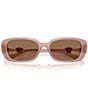 Versace Women's VE4504D 56mm Rectangle Sunglasses, Color:Opal Pink/Dark Brown - Image 5