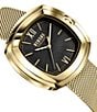 Color:Gold - Image 2 - Versus By Versace Men's U and Me Quartz Analog Gold Stainless Steel Mesh Bracelet Watch