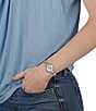 Color:Silver - Image 4 - Versus By Versace Women's Les Docks Crystal Analog Stainless Steel Bracelet Watch
