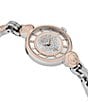 Color:Two Tone Rose Gold - Image 2 - Versus By Versace Women's Les Docks Crystal Analog Two Tone Stainless Steel Bracelet Watch