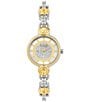 Color:Two Tone Gold - Image 1 - Versus By Versace Women's Les Docks Crystal Analog Two Tone Stainless Steel Bracelet Watch