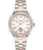 Color:Two Tone - Image 1 - Versus By Versace Women's Vittoria Crystal Analog Two Tone Stainless Steel Bracelet Watch