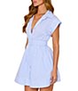 VICI Collection Collared Short Sleeve Button Front Belted Mini Dress - Image 3