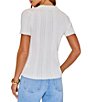 VICI Collection Collared Short Sleeve Half Button Front Top - Image 2