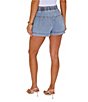 VICI Collection Coordinating Denim Contrast Seam Drawstring Shorts - Image 2