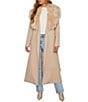 VICI Collection Fuzzy Collar Long Sleeve Trench Coat - Image 1