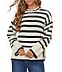 VICI Collection Mockneck Striped Sweater - Image 1