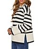 VICI Collection Mockneck Striped Sweater - Image 3