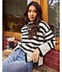 VICI Collection Mockneck Striped Sweater - Image 6