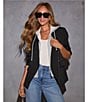 VICI Collection Outerwear Hooded Long Sleeve Blazer - Image 6