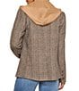 VICI Collection Outerwear Hooded Long Sleeve Blazer - Image 2