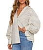 VICI Collection Striped Long Sleeve Button Down Top - Image 3
