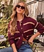VICI Collection Striped Long Sleeve Cardigan - Image 5