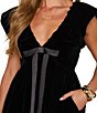 VICI Collection Velvet Bow Dress - Image 4