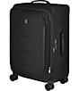 Color:Black - Image 3 - Crosslight Medium 26#double; Softside Spinner Suitcase