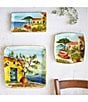 VIETRI Landscape Wall Plates Collection Rectangular Platter with Boat - Image 3