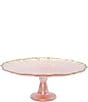 VIETRI Baroque Glass Cake Stand, Color:Pink - Image 1