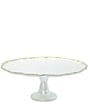 VIETRI Baroque Glass Cake Stand, Color:White - Image 1