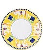Color:Yellow - Image 1 - Campagna Cavallo Horse Print Dinner Plate