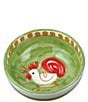 VIETRI Campagna Chicken Gallina Print Olive Oil Bowl, Color:Green - Image 1