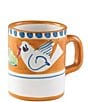 Color:Orange - Image 1 - Campagna Uccello Bird Print Coffee Mug