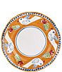 Color:Orange - Image 1 - Campagna Uccello Bird Print Dinner Plate