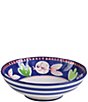 VIETRI Campagna Uccello Print Large Serving Bowl, Color:Blue - Image 1