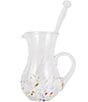 VIETRI Chiara White Pitcher And Stirrer Set, Color:White - Image 1